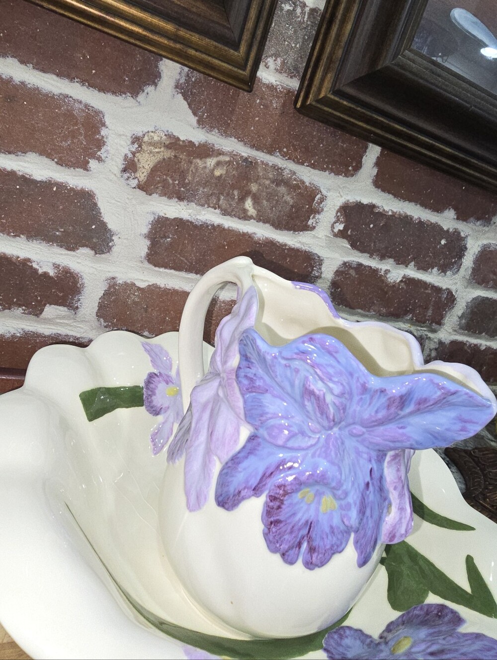 PITCHER AND BOWL VINTAGE HANDMADE - Picture 2 of 4